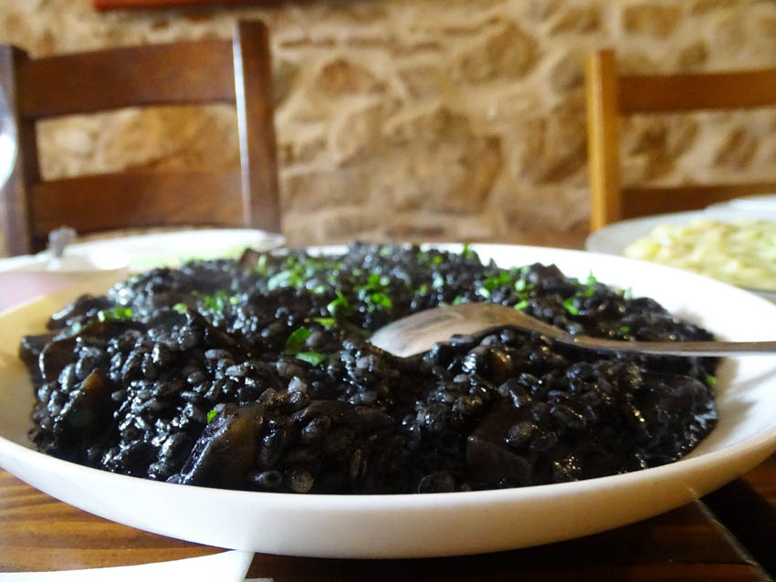 Black cuttlefish risotto can be found in the most restaurants in Dalmatia