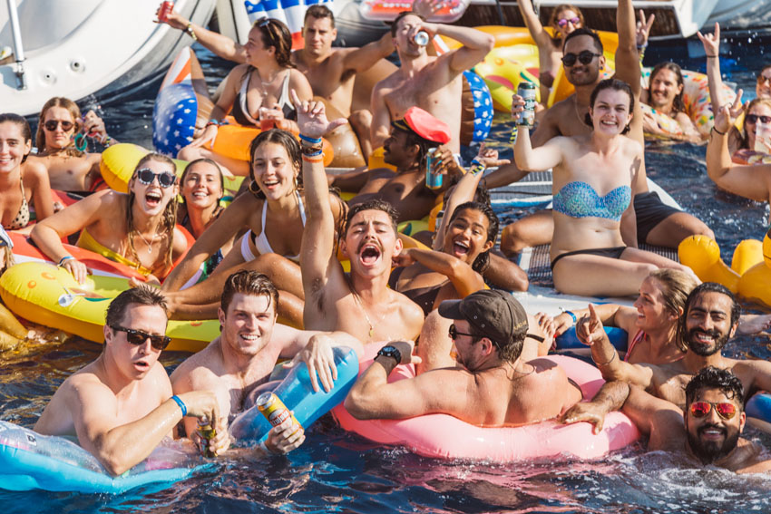 Floaties on circle raft parties are a must have